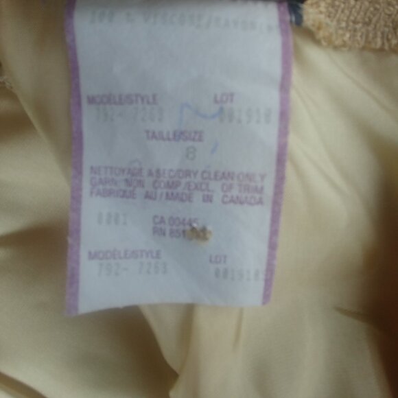 Vintage Louben Gold Pencil Skirt size 8 - Picture 4 of 11